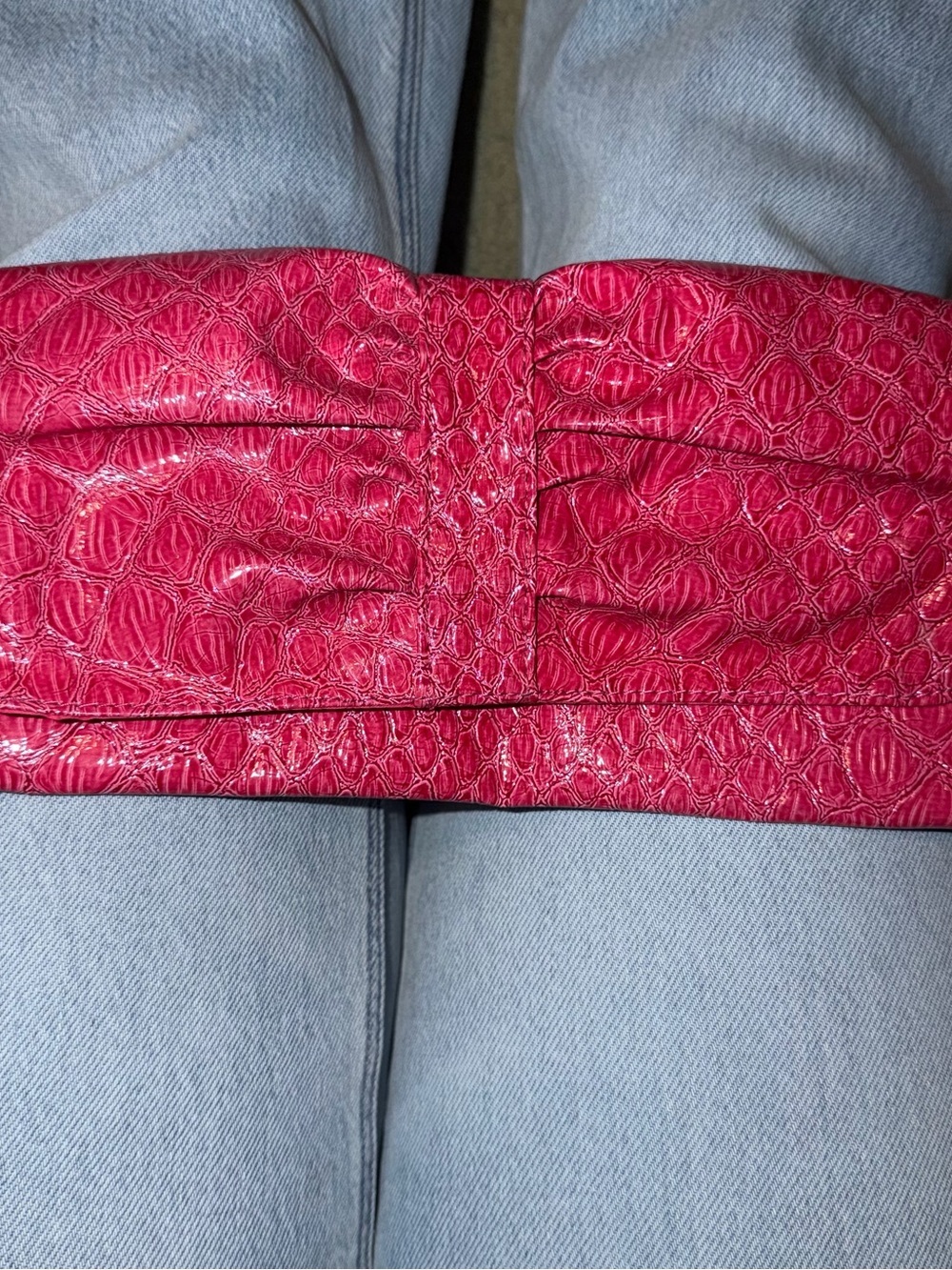 Giannini Hot Pink Faux Leather Clutch